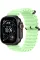 Apple Watch Ultra 3 GPS + Cellular, 49mm Black Titanium Case with Neon Green Ocean Band