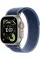 Apple Watch Ultra 3 GPS + Cellular, 49mm Natural Titanium Case with Blue/Bright Blue Trail Loop - S/M