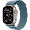 Apple Watch Ultra 3 GPS + Cellular, 49mm Natural Titanium Case with Light Blue Alpine Loop - Small