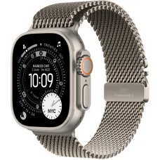 Apple Watch Ultra 3 GPS + Cellular, 49mm Natural Titanium Case with Natural Titanium Milanese Loop - Large