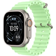 Apple Watch Ultra 3 GPS + Cellular, 49mm Natural Titanium Case with Neon Green Ocean Band