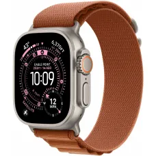 Apple Watch Ultra 3 GPS + Cellular, 49mm Natural Titanium Case with Terra Cotta Alpine Loop - Large