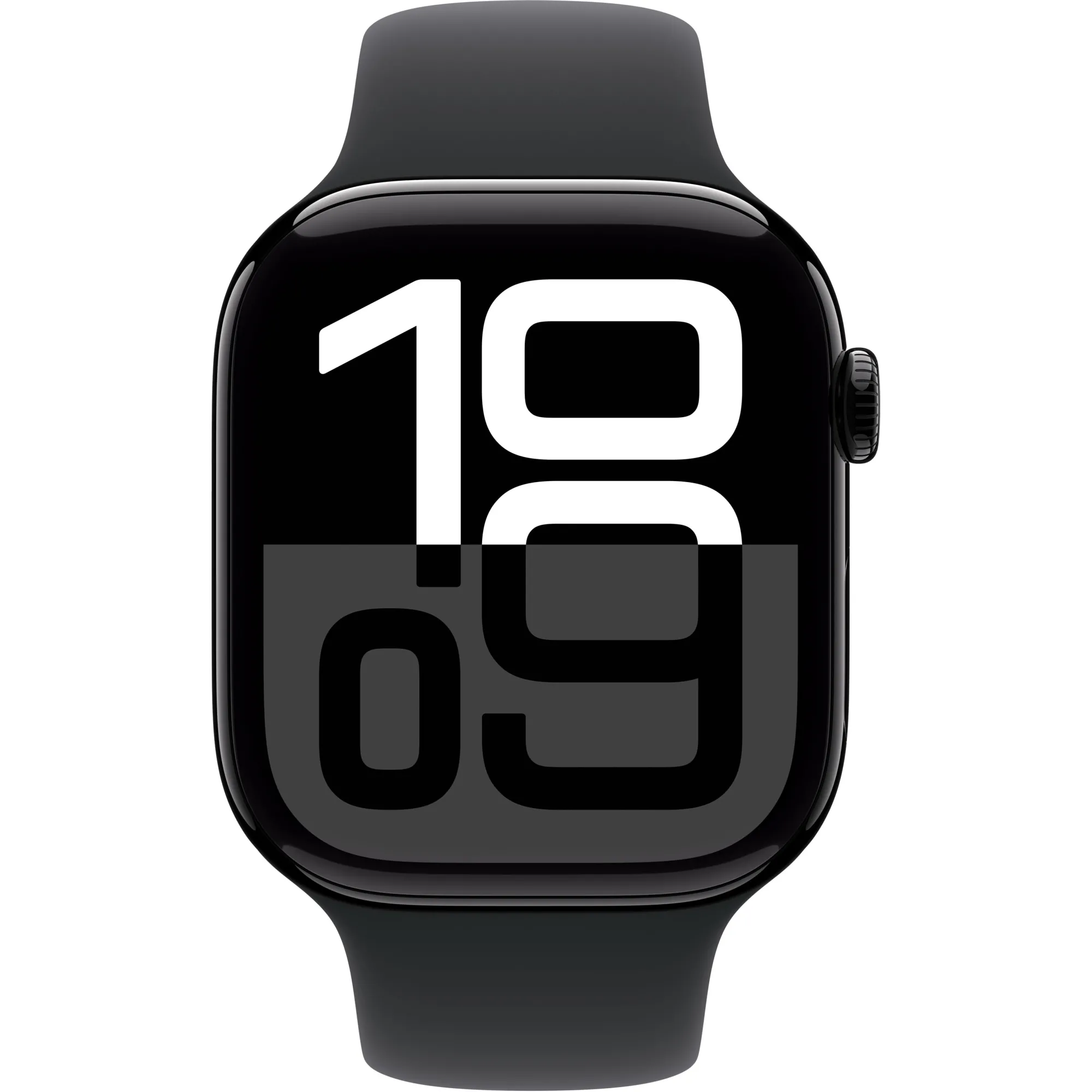 Apple Watch Series 10 GPS 46mm Jet Black Aluminium Case with Black Sport Band - M/L