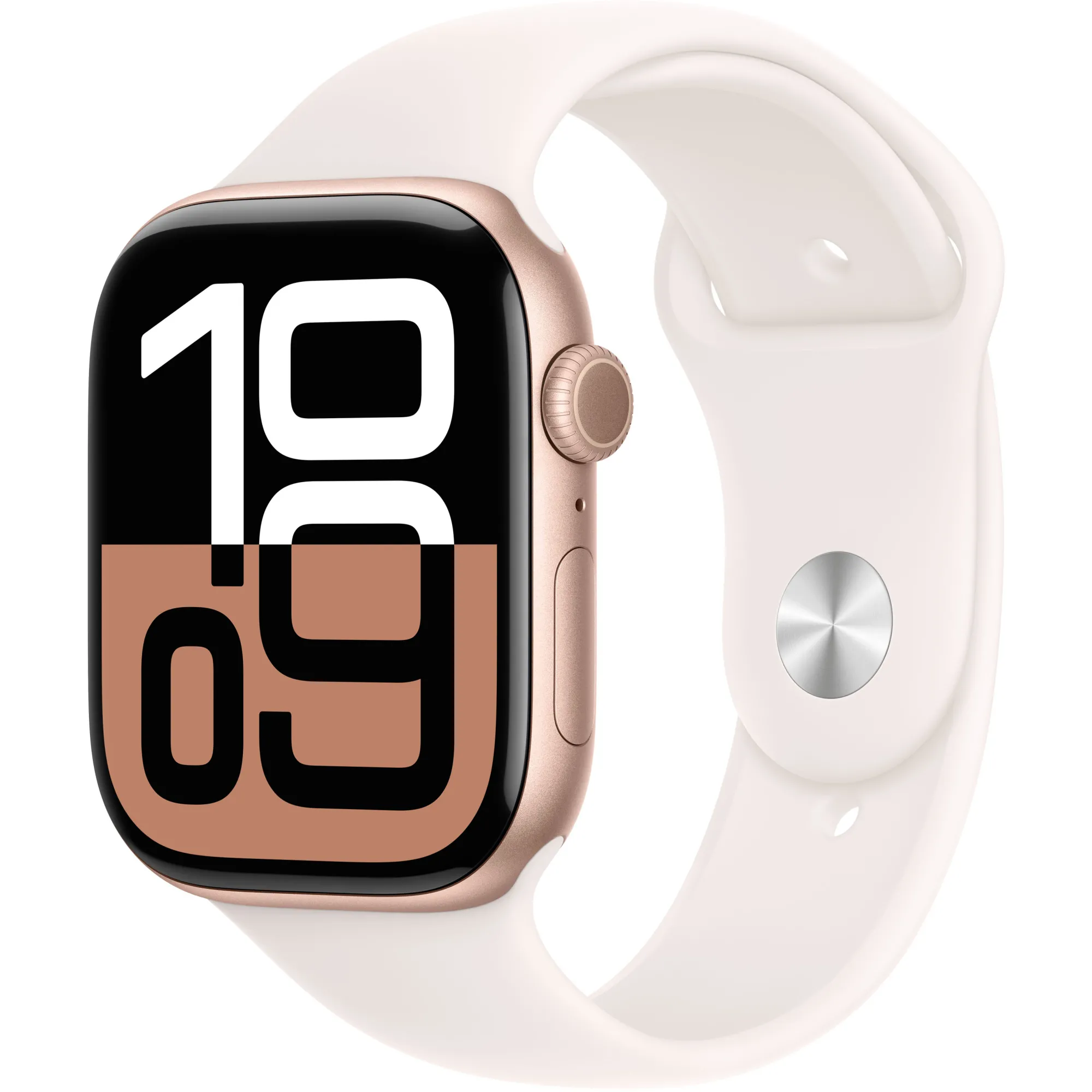Apple Watch Series 10 GPS 46mm Rose Gold Aluminium Case with Light Blush Sport Band - M/L