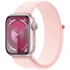Apple Watch Series 9 GPS 41mm Pink Aluminum Case with Light Pink Sport Loop
