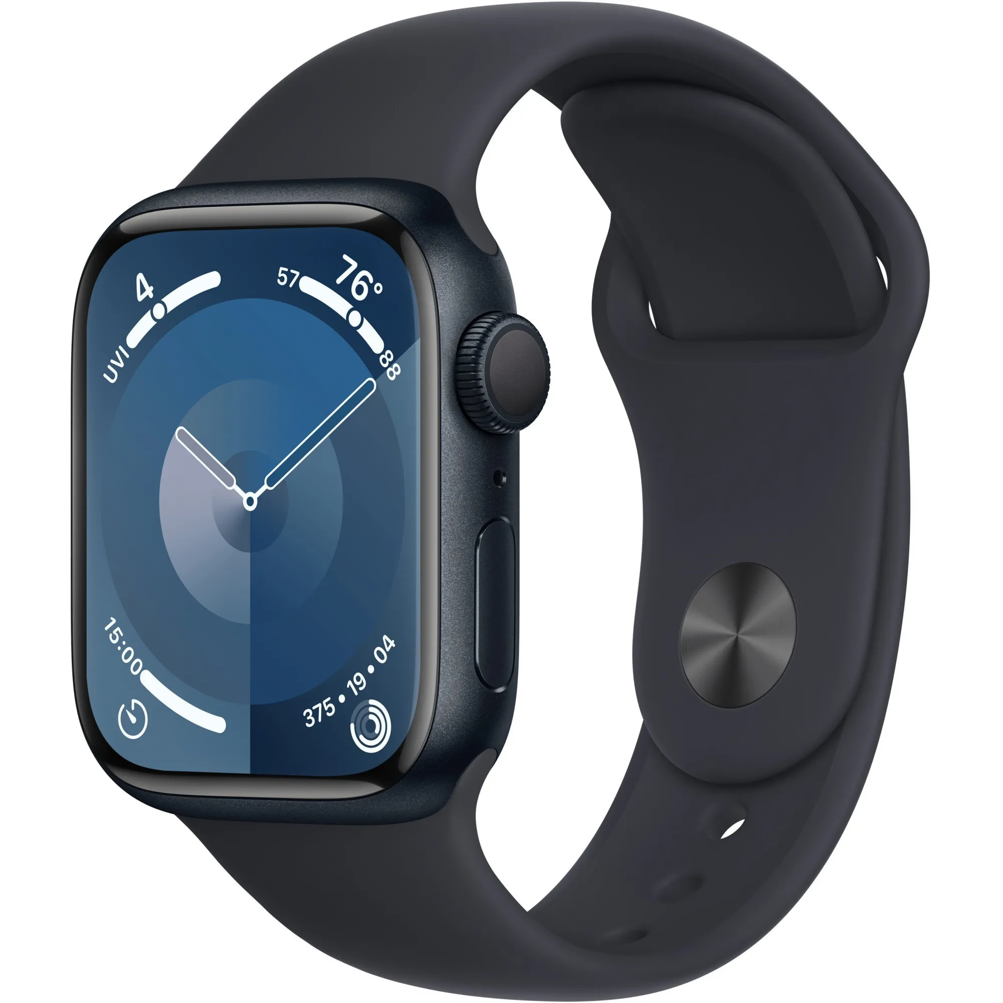 Apple Watch Series 9 41mm GPS Midnight Aluminum Case with Midnight Sport Band (M/L)