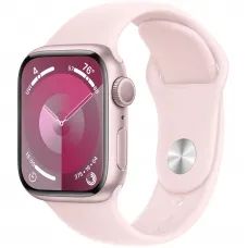 Apple Watch Series 9 41mm GPS Pink Aluminum Case with Light Pink Sport Band (M/L)