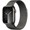Apple Watch Series 9 GPS + LTE 41mm Graphite Stainless Steel Case with Graphite Milanese Loop