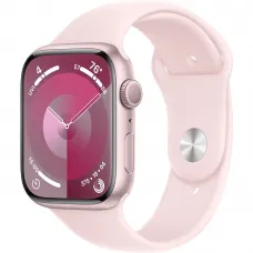 Apple Watch Series 9 45mm GPS Pink Aluminum Case with Light Pink Sport Band (M/L)