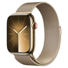 Apple Watch Series 9 GPS + LTE 45mm Gold Stainless Steel Case with Gold Milanese Loop