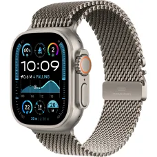 Apple Watch Ultra 2 49mm Natural Titanium Case with Natural Titanium Milanese Loop (Large) 2024