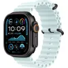 Apple Watch Ultra 2 49mm Black Titanium Case with Ice Blue Ocean Band 2024