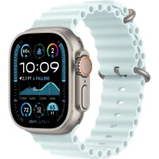Apple Watch Ultra 2 49mm Natural Titanium Case with Ice Blue Ocean Band 2024