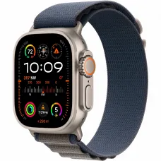 Apple Watch Ultra 2 49mm Titanium Case with Blue Alpine Loop (Small)