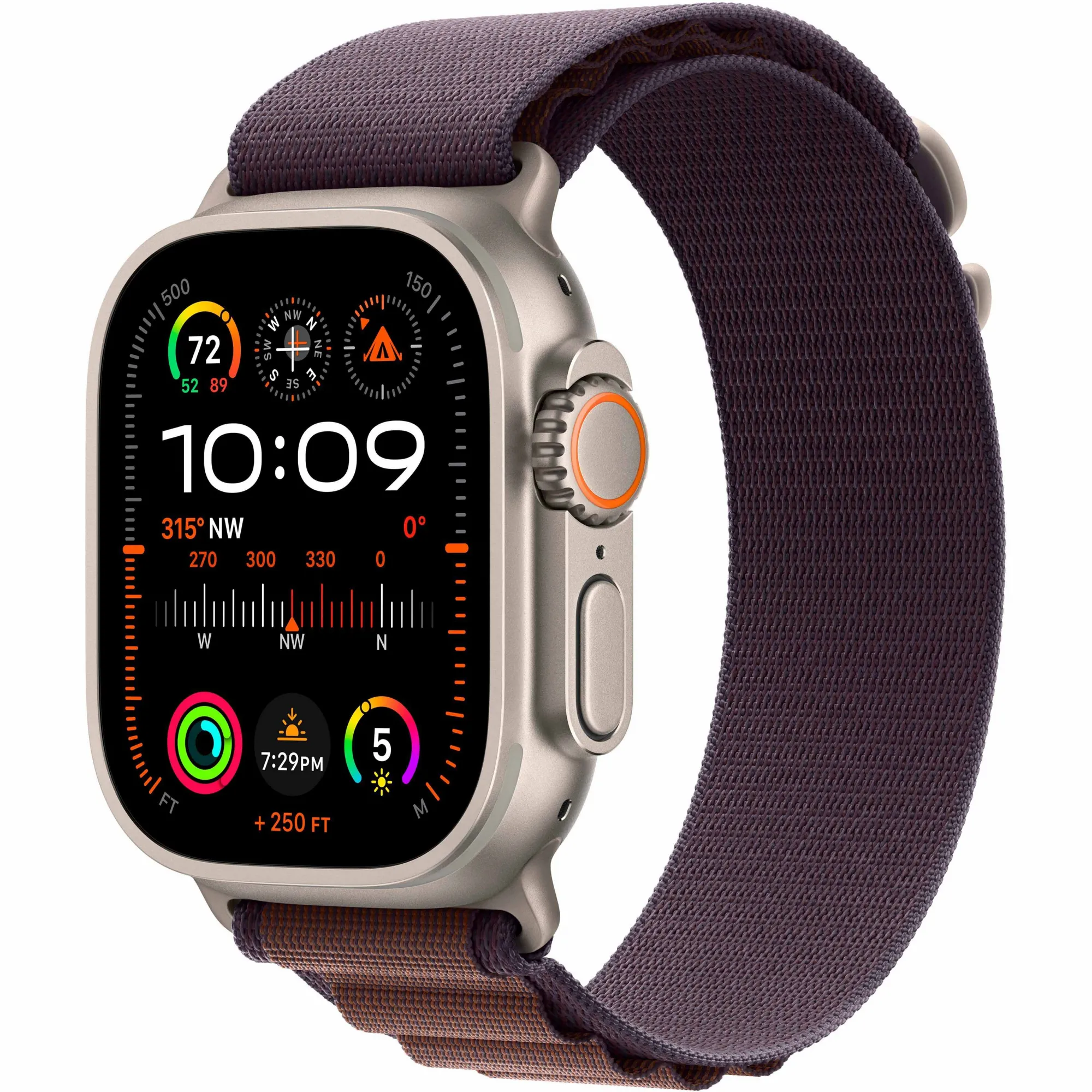 Apple Watch Ultra 2 49mm Titanium Case with Indigo Alpine Loop (Small)