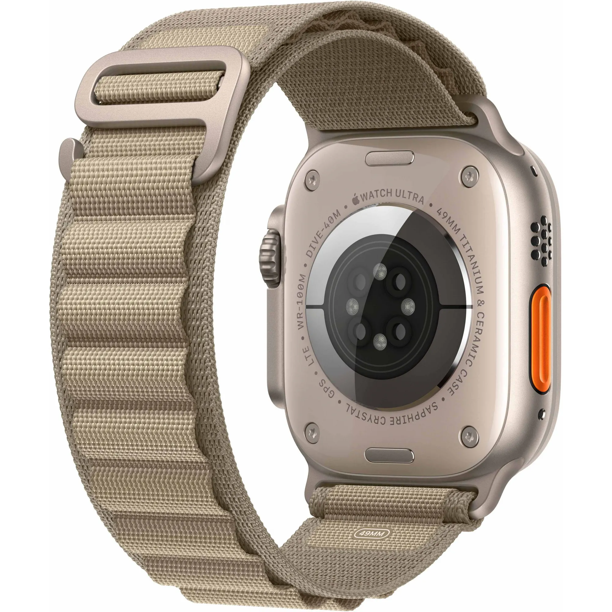 Apple Watch Ultra 2 49mm Titanium Case with Olive Alpine Loop (Small)