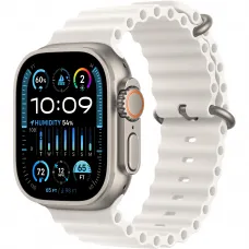 Apple Watch Ultra 2 49mm Titanium Case with White Ocean Band