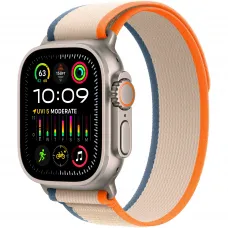 Apple Watch Ultra 2 49mm Titanium Case with Orange/Beige Trail Loop (M/L)