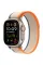 Apple Watch Ultra 2 49mm Titanium Case with Orange/Beige Trail Loop (M/L)
