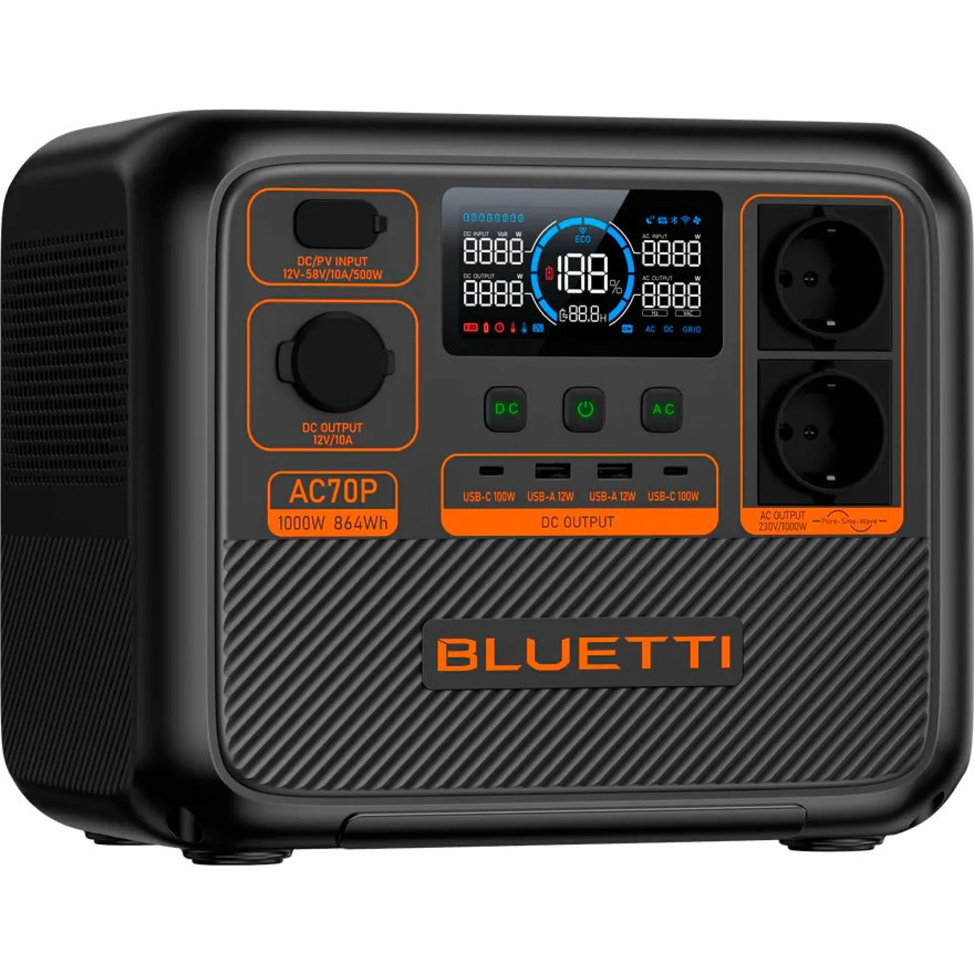 Зарядна станція BLUETTI AC70P 1000W