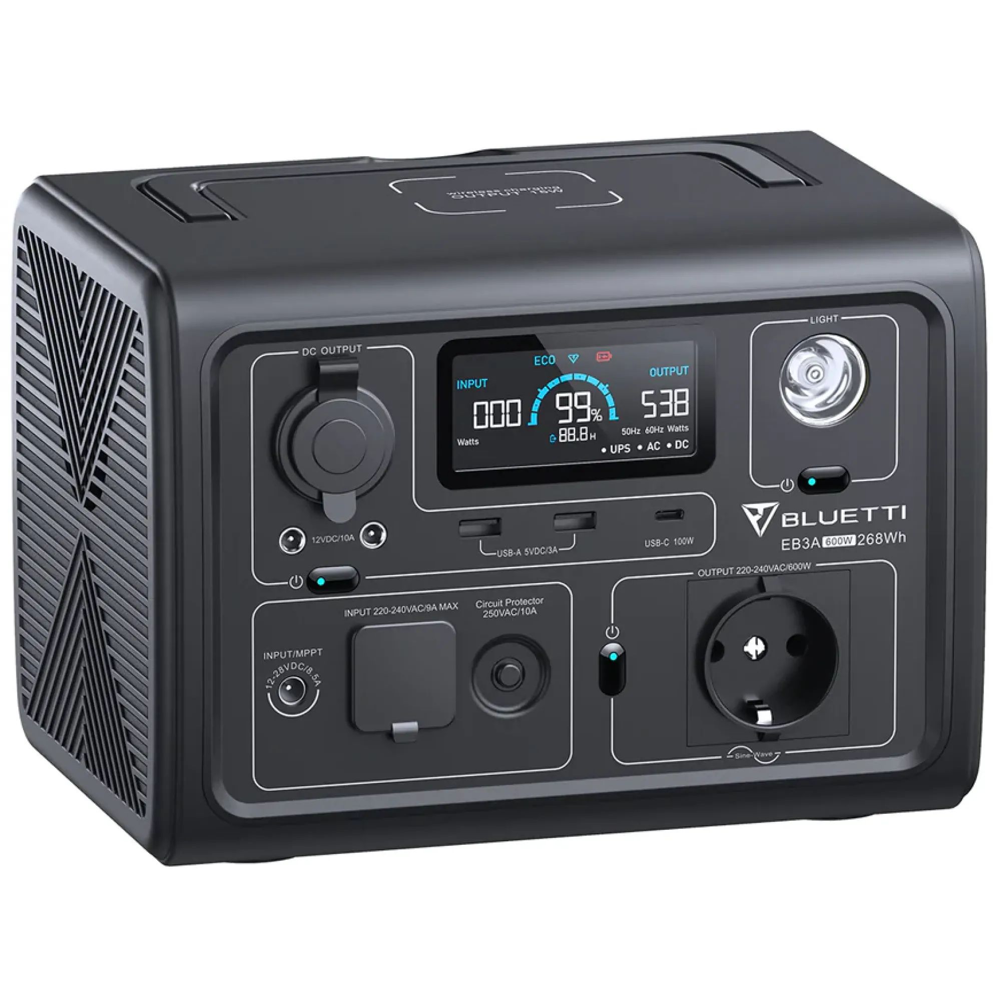 Зарядна станція BLUETTI EB3A (268 Вт·год)