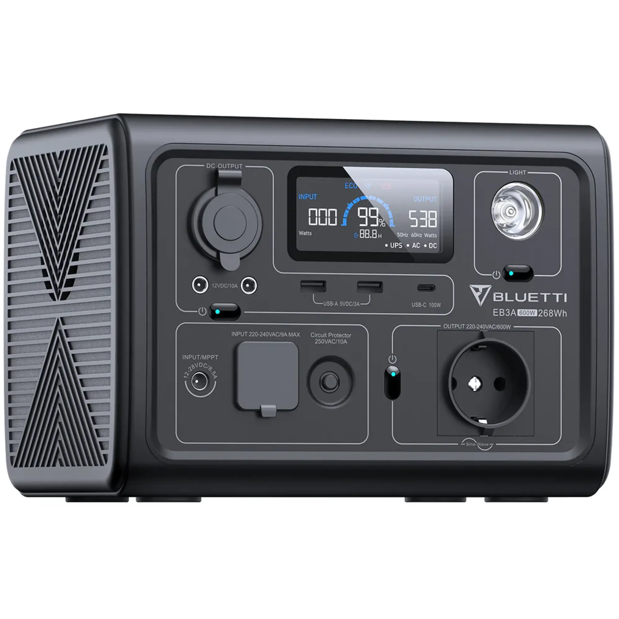 Зарядна станція BLUETTI EB3A (268 Вт·год)