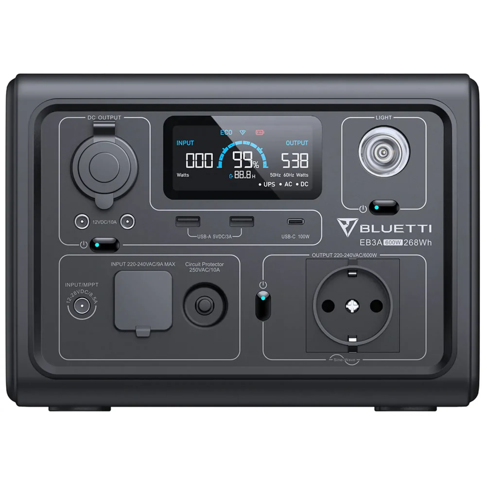 Зарядна станція BLUETTI EB3A (268 Вт·год)