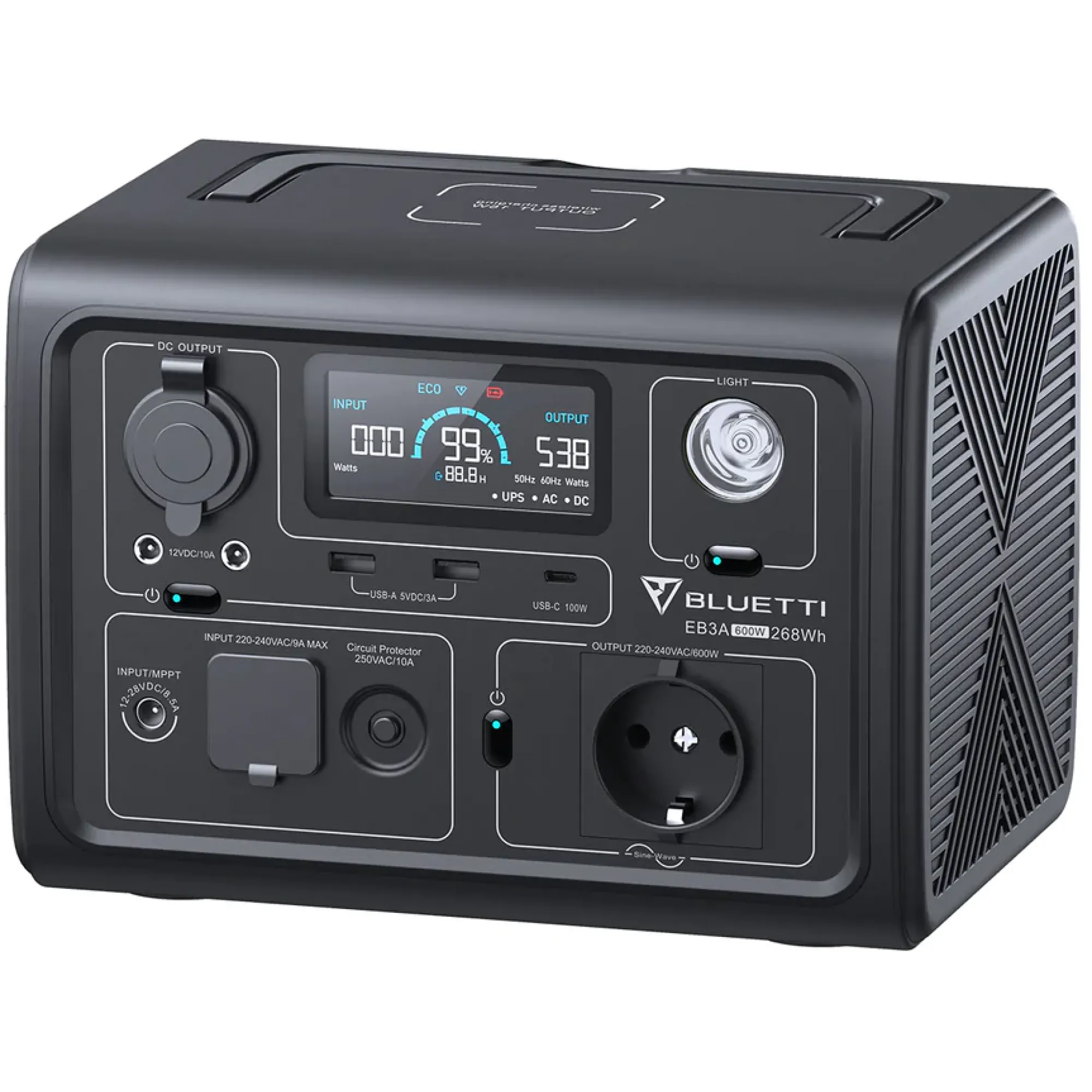 Зарядна станція BLUETTI EB3A (268 Вт·год)